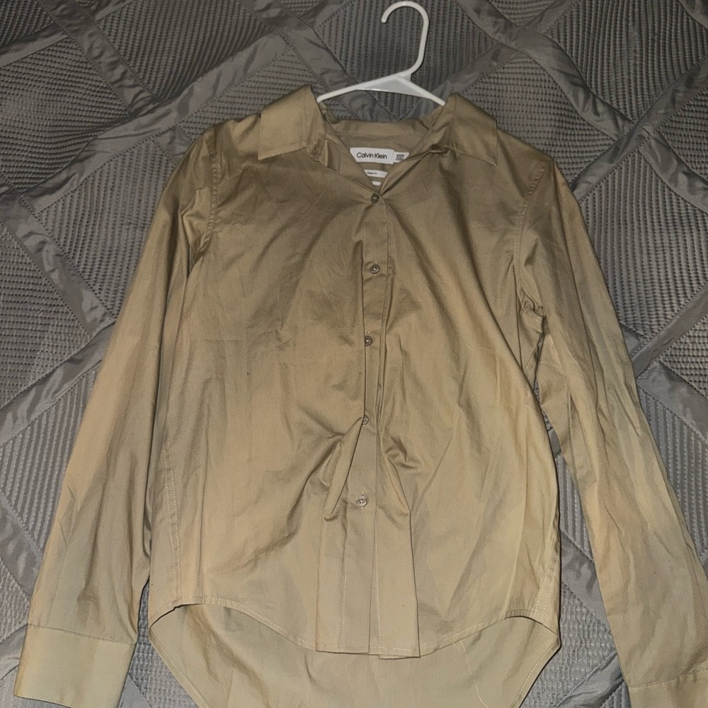 Calvin Klein Khaki Long Sleeve Shirt
